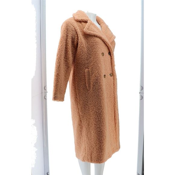 G Giuliana Black Label Long Sherpa Coat Soft Maple 7666089 - Picture 8 of 8